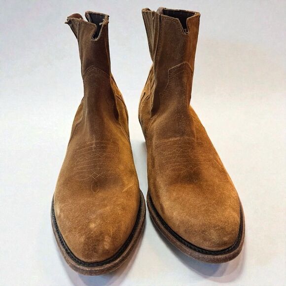 Frye Austin Chelsea Suede Copper Brown Boots